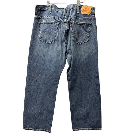 Levi's 569 Jeans Mens 40x30 (41x30 Actual) Loose Straight Blue Denim - Picture 3 of 9